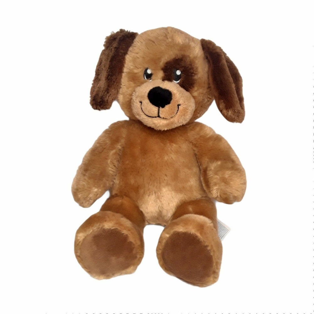 Build A Bear Workshop 16” Puppy Dog Brown Patch Eye Plush Stuffed Animal BABW